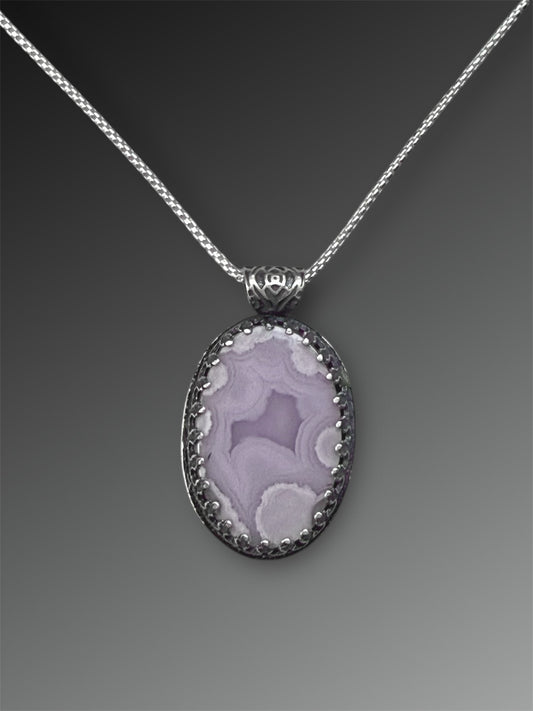 Purple Agate Necklace