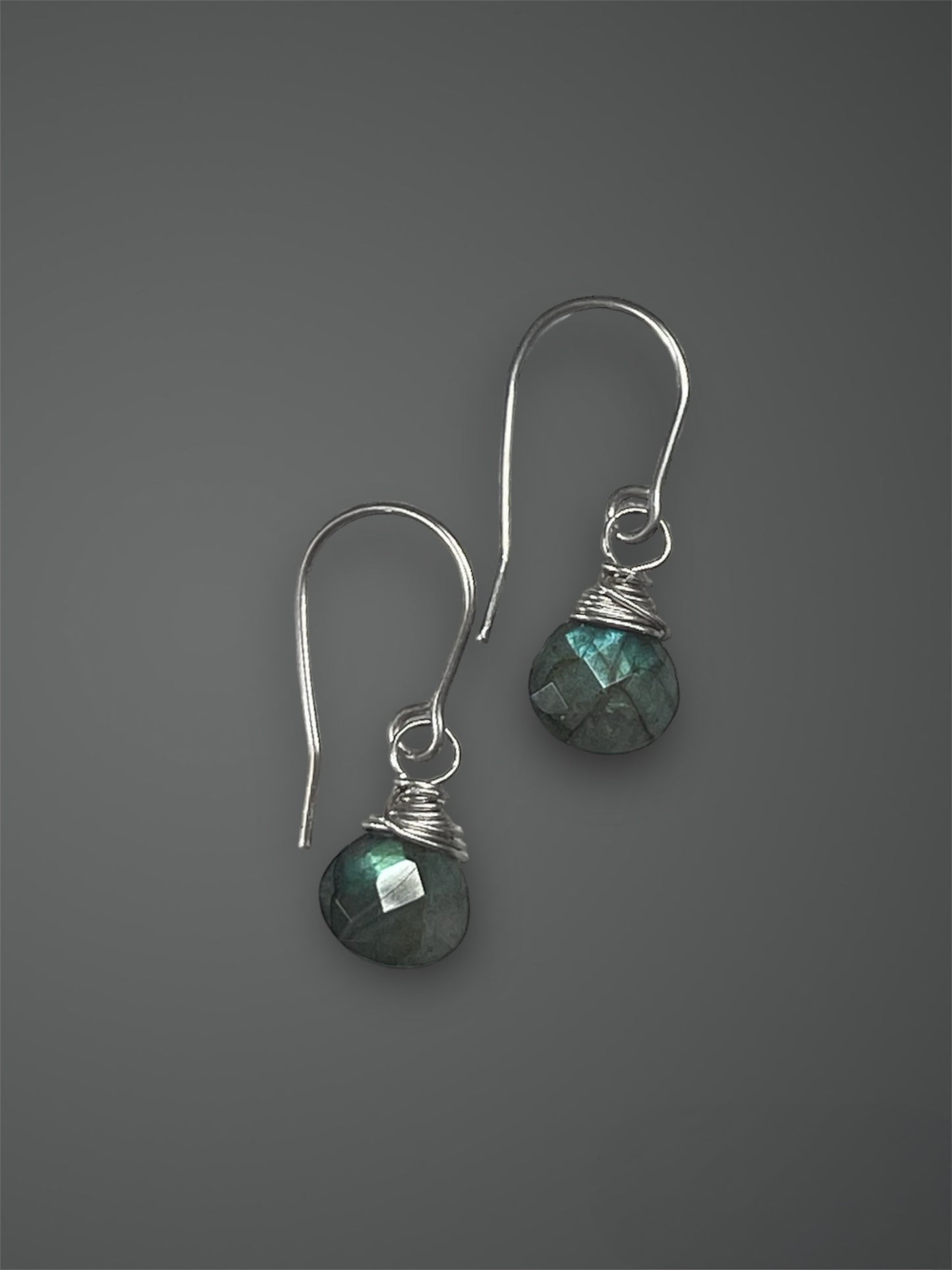 Faceted Labradorite Drop Earrings