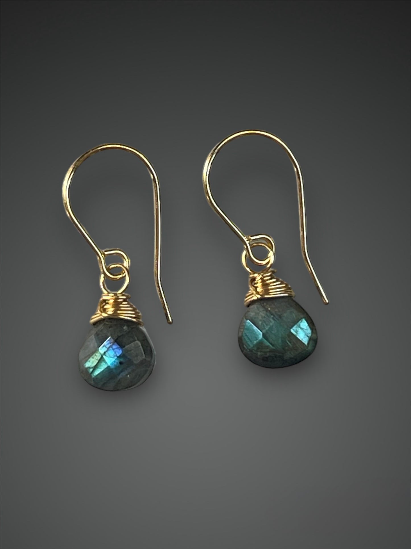 Faceted Labradorite Drop Earrings