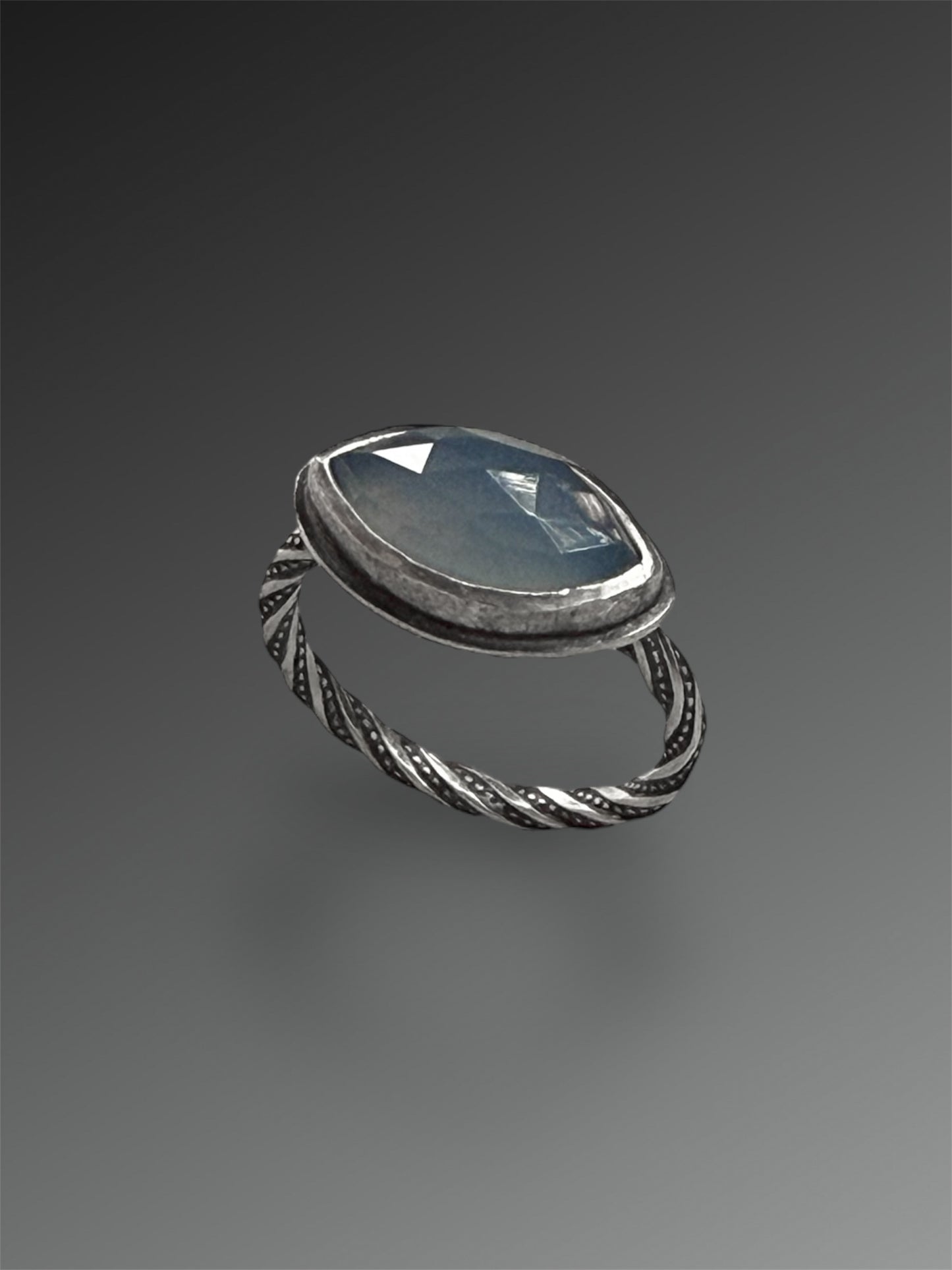 Namibian Chalcedony Ring, Size 6.5