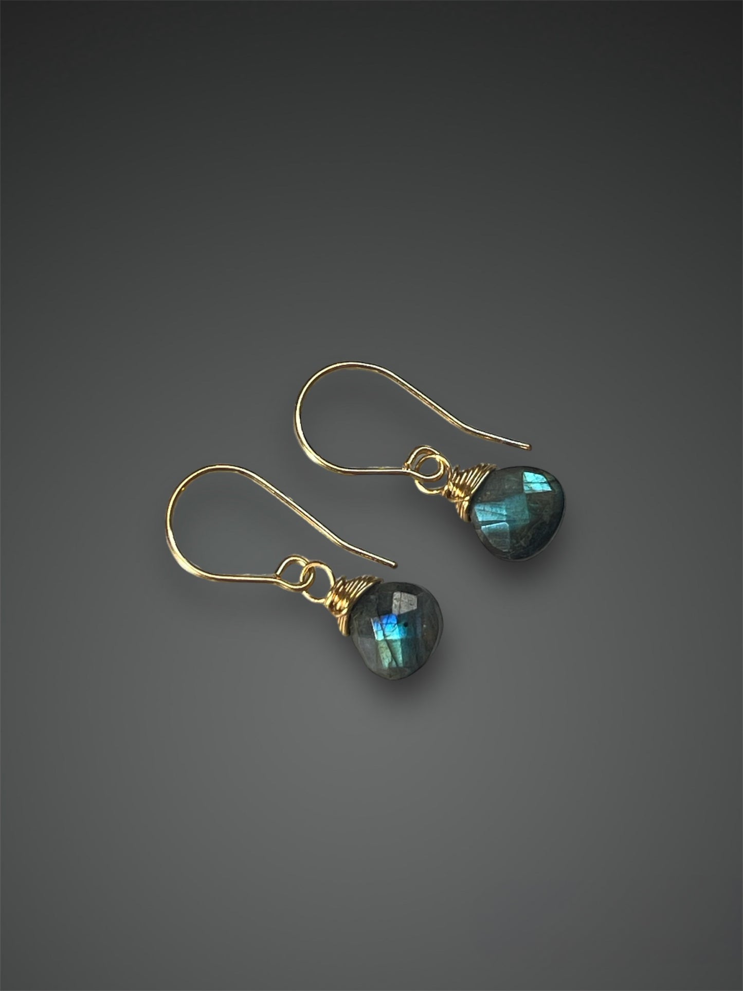 Faceted Labradorite Drop Earrings