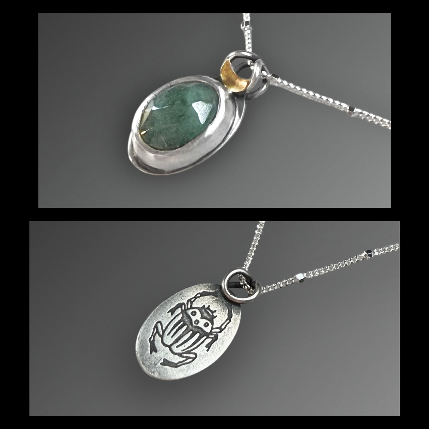 Emerald Scarab Necklace