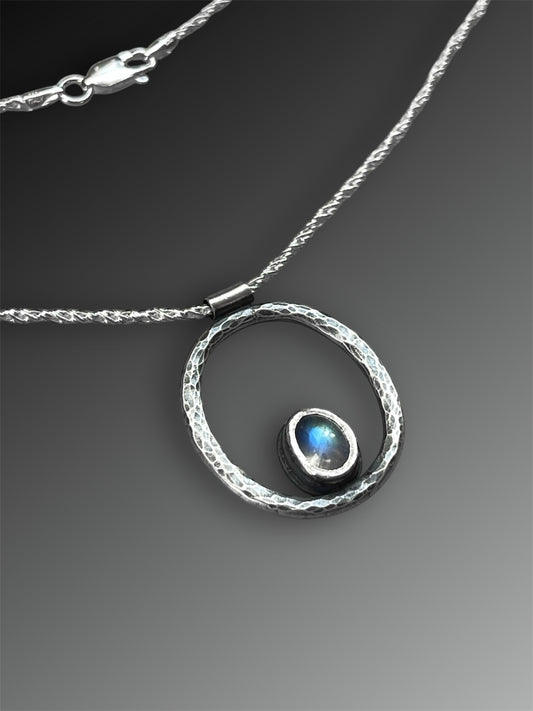 Moonstone Oval Ring Necklace