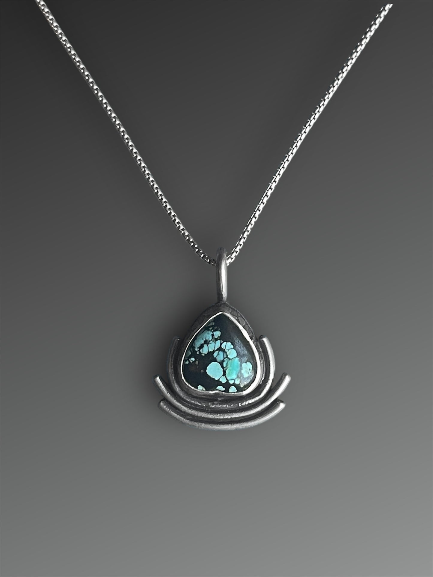 Hubei Turquoise Inverted Heart Necklace