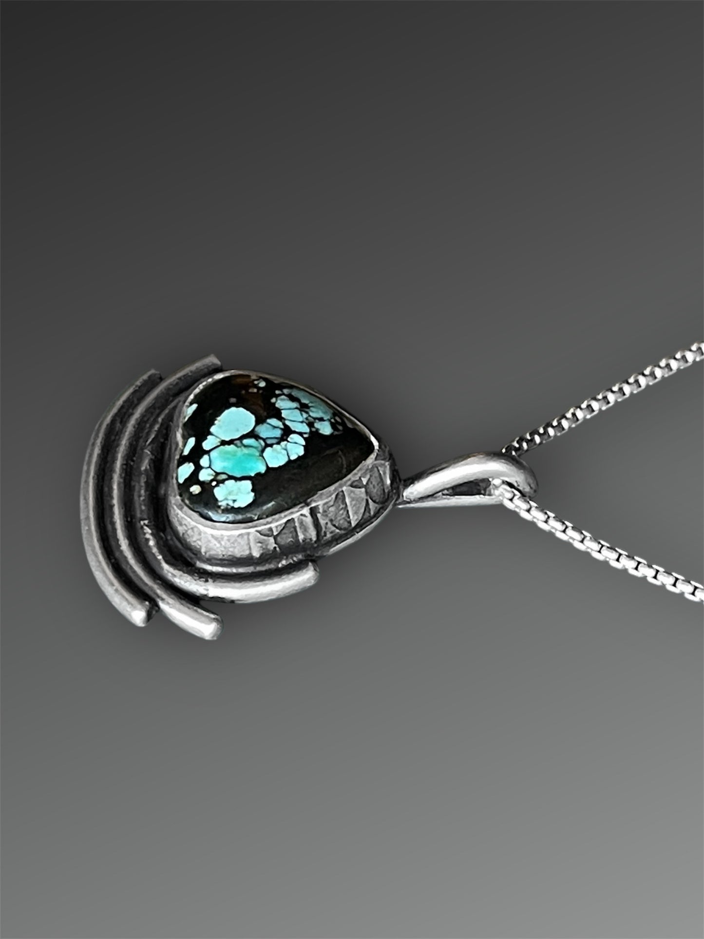 Hubei Turquoise Inverted Heart Necklace