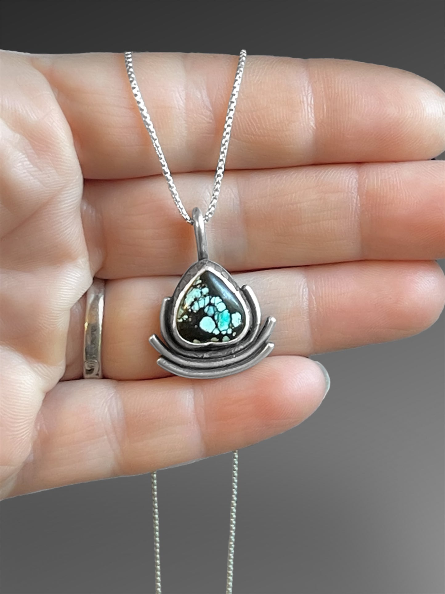 Hubei Turquoise Inverted Heart Necklace