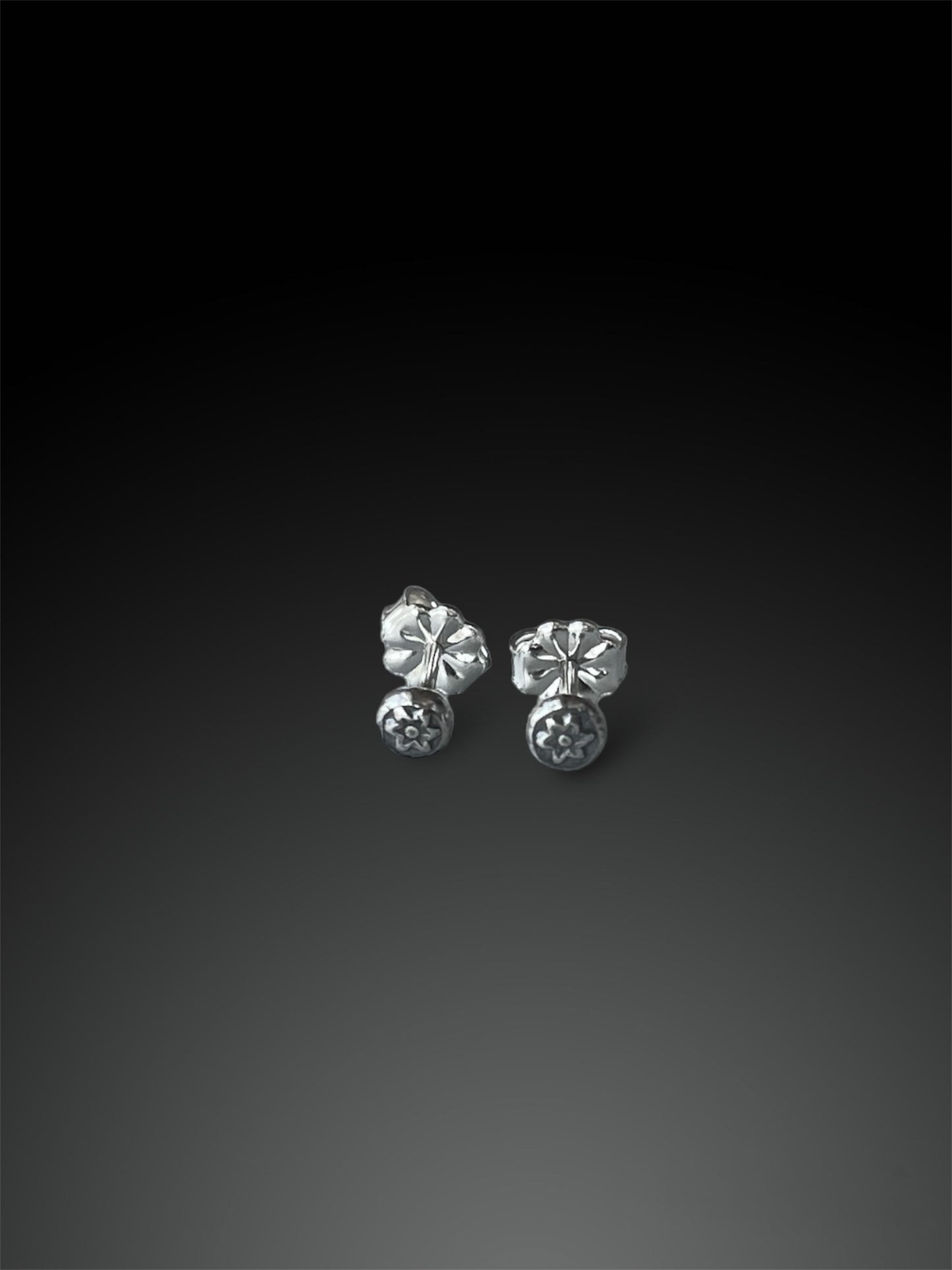 Tiny Silver Daisy Stud Earrings