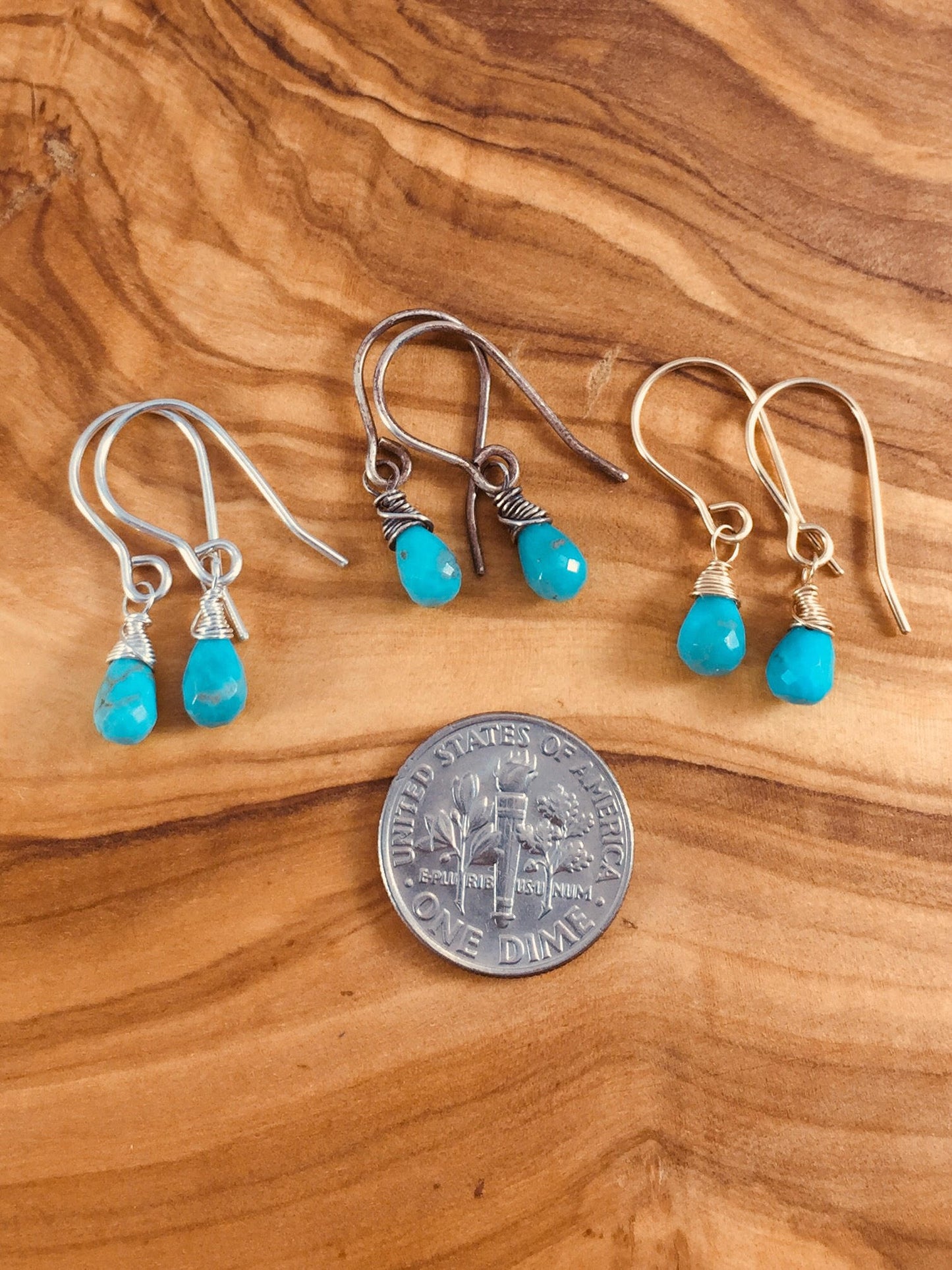 Natural Sleeping Beauty Turquoise Drop Earrings